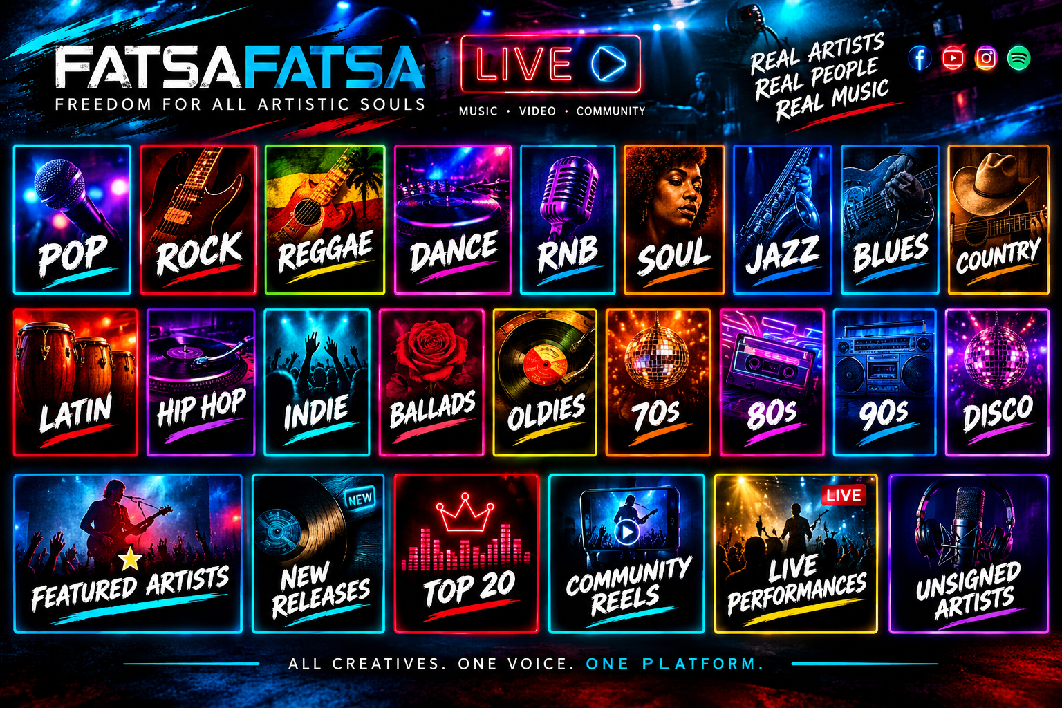 FatsaFatsa Live — Music Genres and Artist Destinations